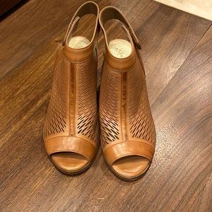 Vince Camuto leather open back booties. Women’s US 6